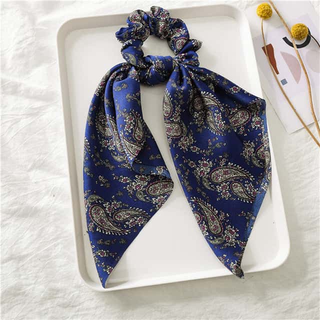 Barok Navy Tørklæde Scrunchie