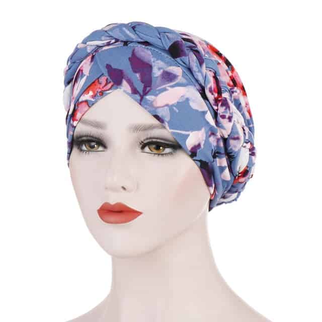 Elliane Moderne Blåmønstret Kemo-Turban Til Kvinder