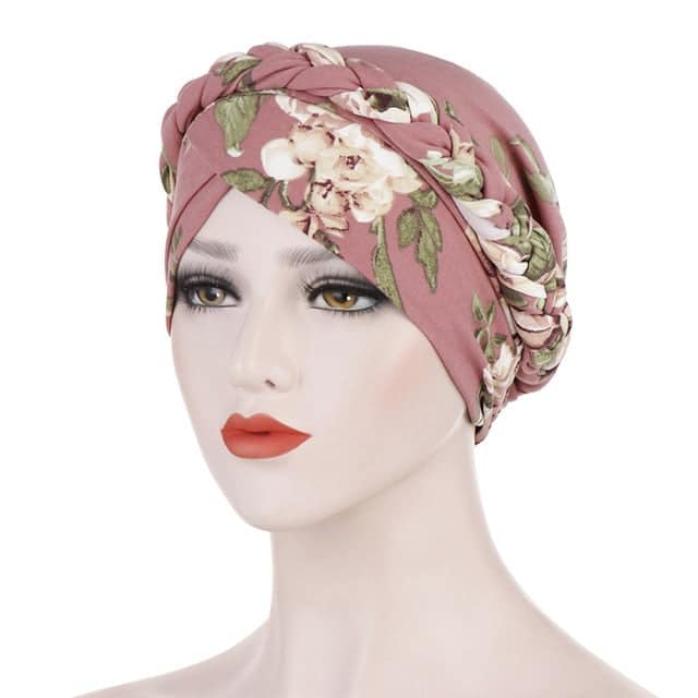 Turban Hår Tørklæde Moderne Kemo Kvinde Pink Mønstret