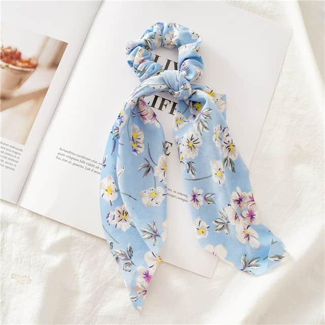 Forårsblåt Tørklæde Scrunchie