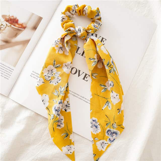 Forårsgult Tørklæde Scrunchie