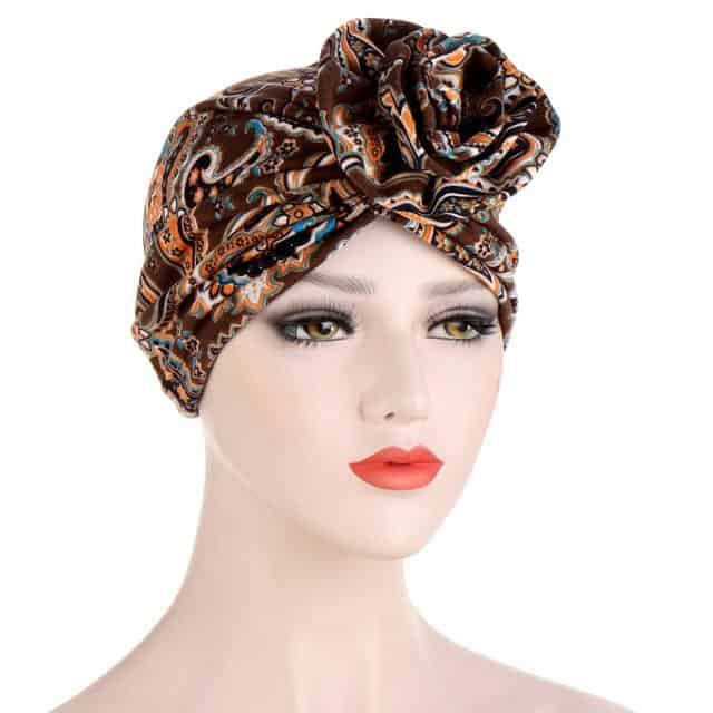 Brun Kemo Turban Tørklæde - Praxende