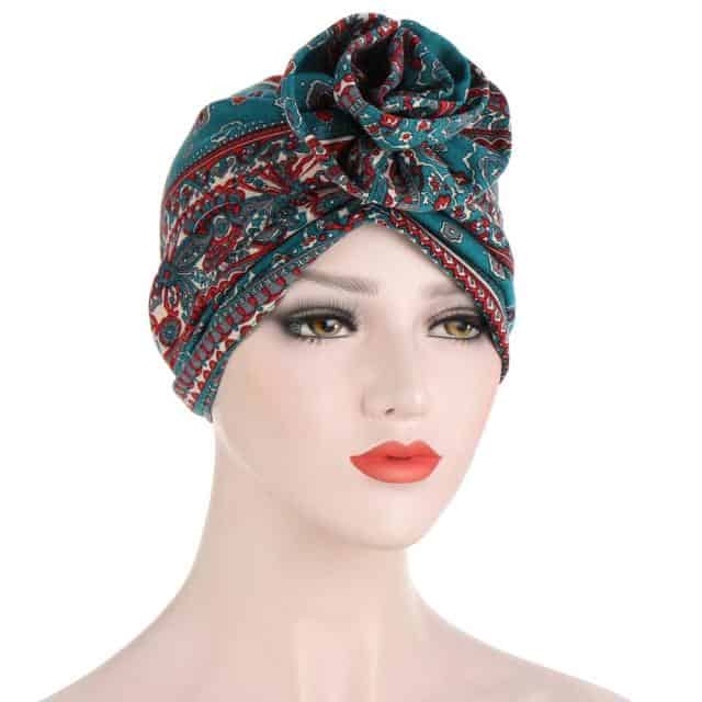 Grøn Kemo-Turban Tørklæde - Prestine