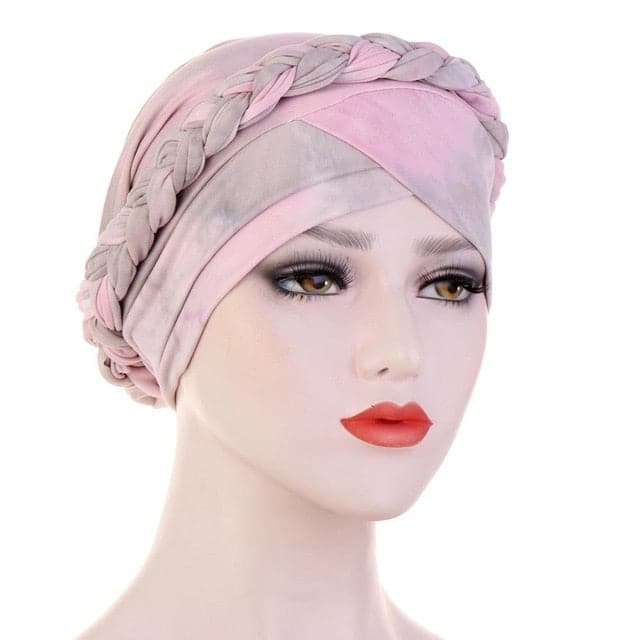 Lyserødt Kemo-Turban-Tørklæde - Pastel