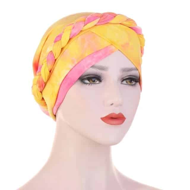 Gul Kemo-Turban Tørklæde - Pastel