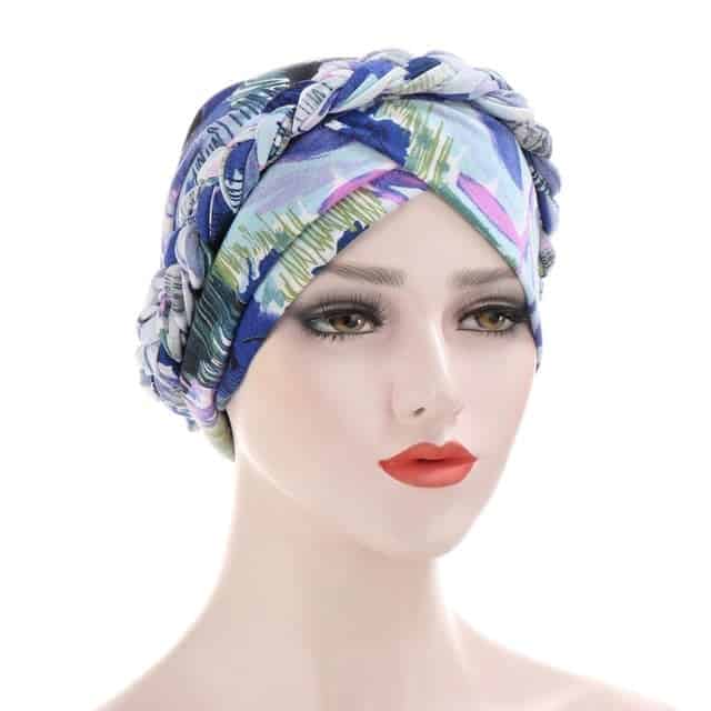 Diane Kvinder Turban Kemo Tørklæde Moderne Blå Mønstret