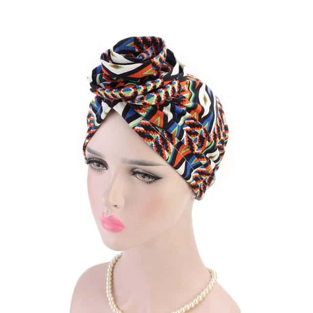 Orange Kemo-Turban-Tørklæde - Exianne
