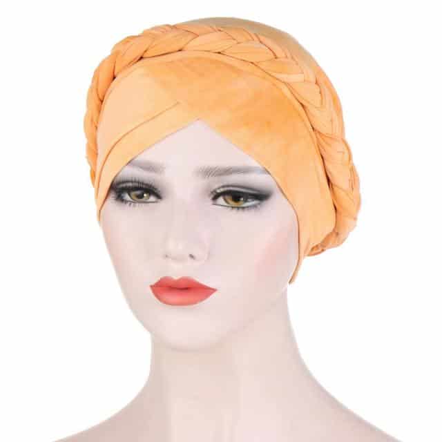 Orange Kemo-Turban-Tørklæde - Norianne