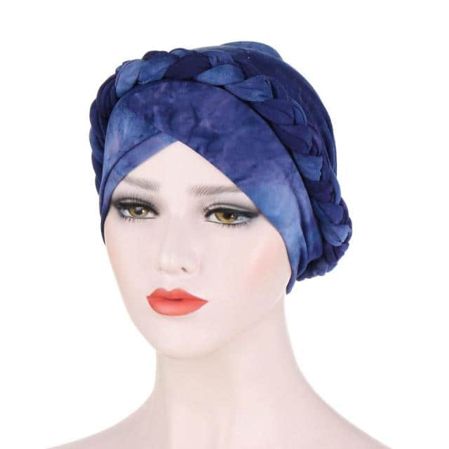 Blå Kemo-Turban Tørklæde - Norianne